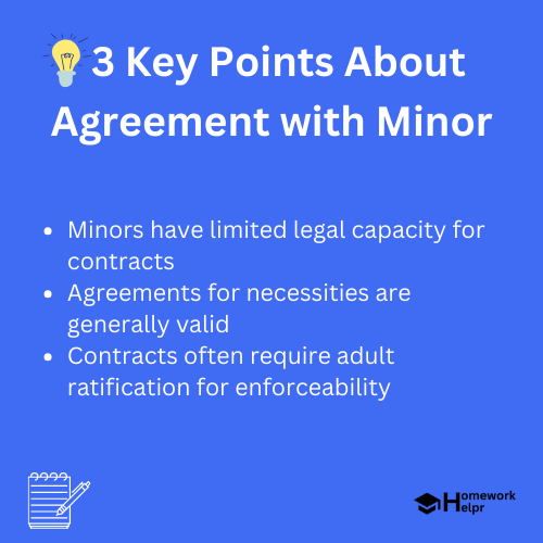 Agreement with Minor