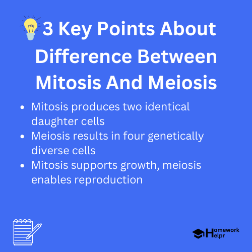 Difference Between Mitosis And Meiosis