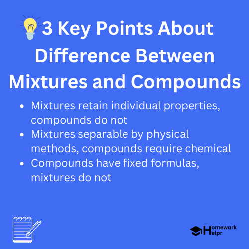 Difference Between Mixtures and Compounds