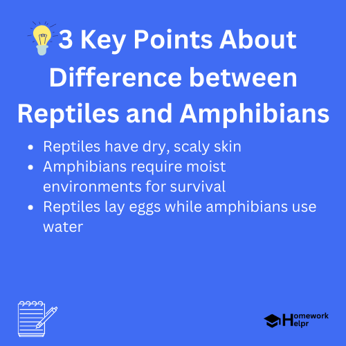 Difference between Reptiles and Amphibians