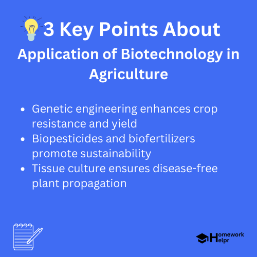 Application of Biotechnology in Agriculture