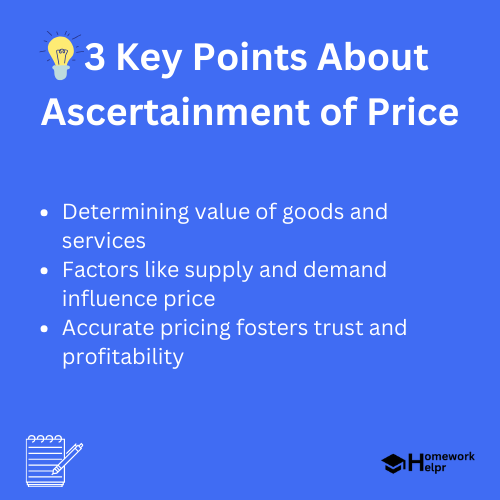 Ascertainment of Price