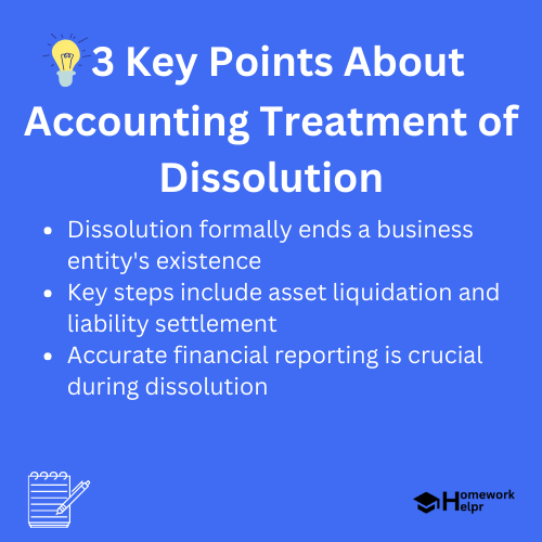 Accounting Treatment of Dissolution