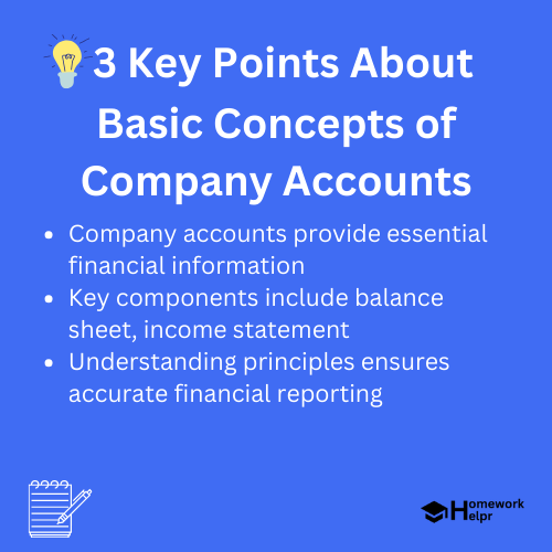 Basic Concepts of Company Accounts