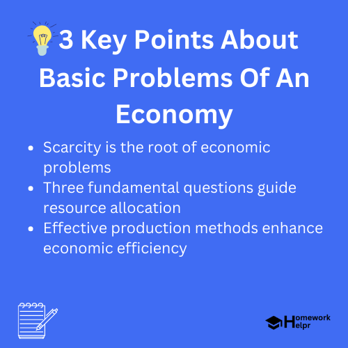 Basic Problems Of An Economy