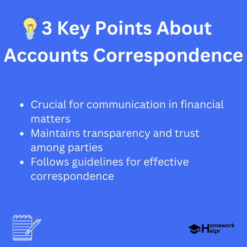 Accounts Correspondence