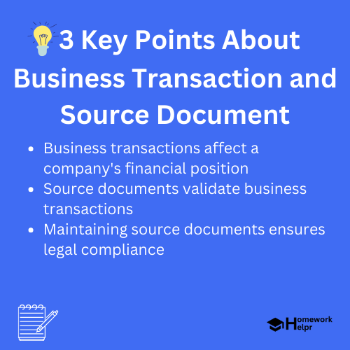 Business Transaction and Source Document