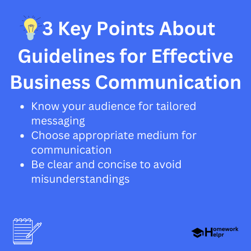 Guidelines for Effective Business Communication