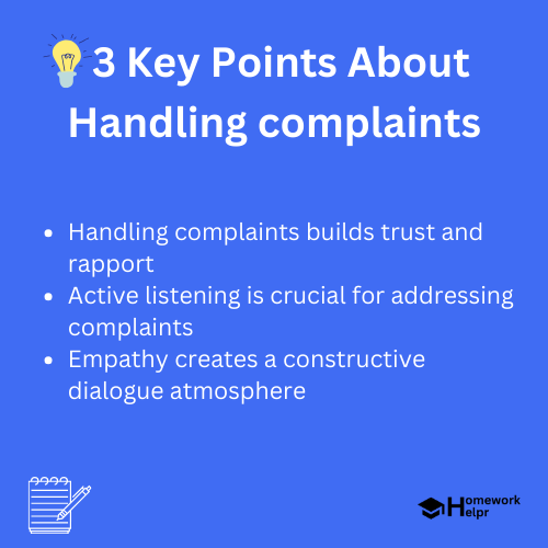 Handling complaints