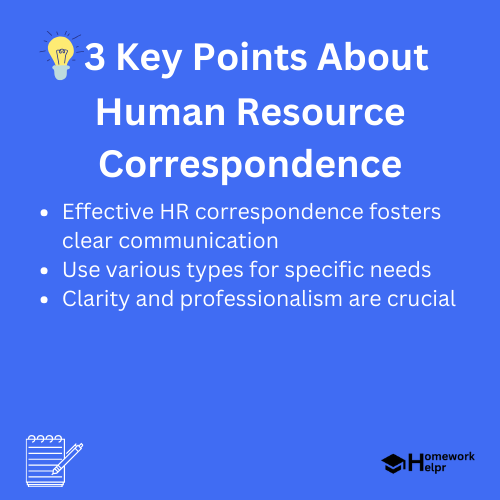 Human Resource Correspondence