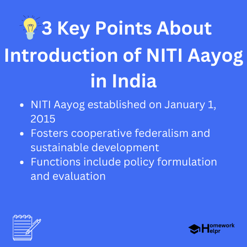 Introduction of NITI Aayog in India