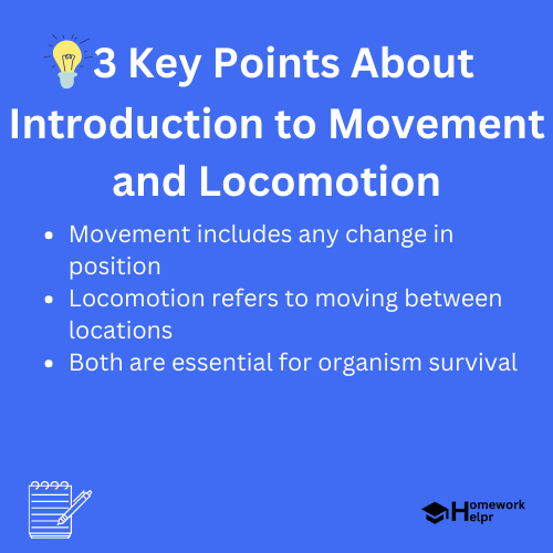 Introduction to Movement and Locomotion