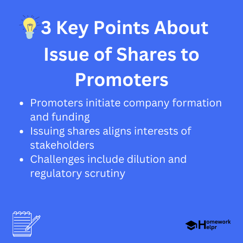 Issue of Shares to Promoters