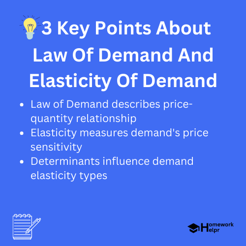 Law Of Demand And Elasticity Of Demand