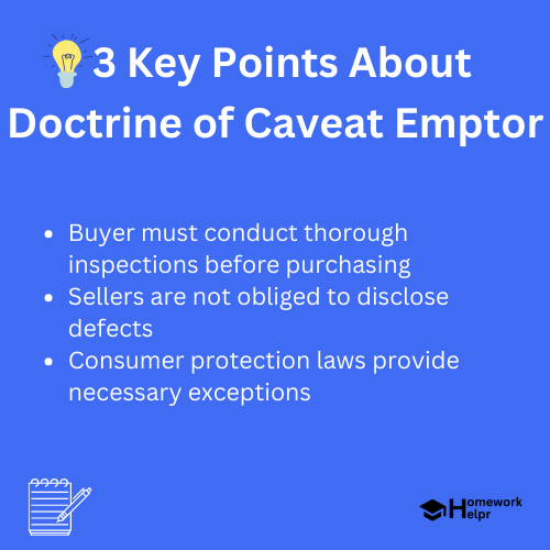 Doctrine of Caveat Emptor