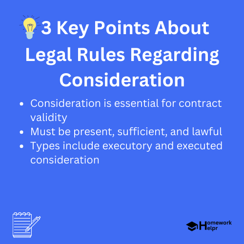 Legal Rules Regarding Consideration