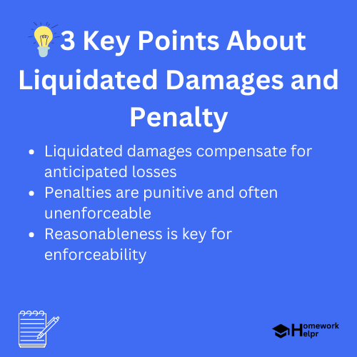 Liquidated Damages and Penalty