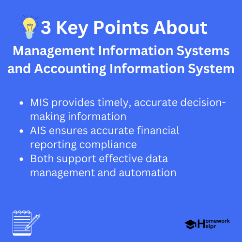 Management Information Systems and Accounting Information System