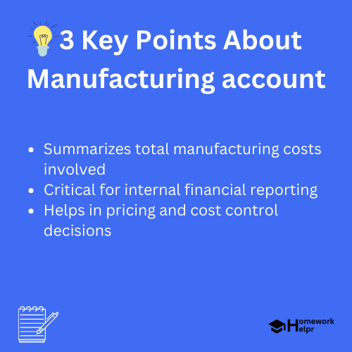 Manufacturing account