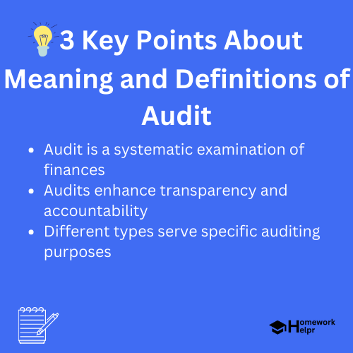 Meaning and Definitions of Audit