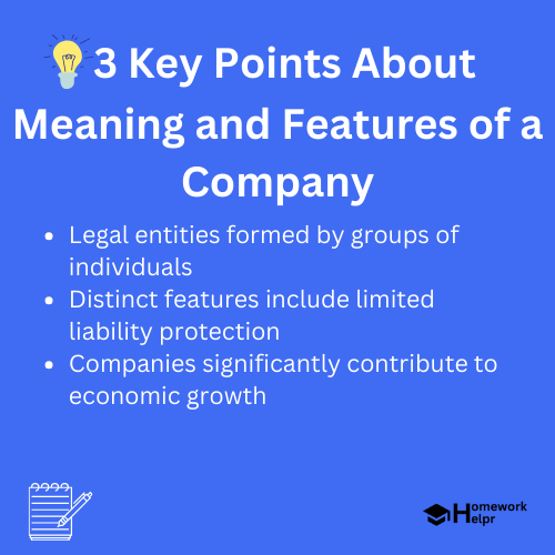 Meaning and Features of a Company