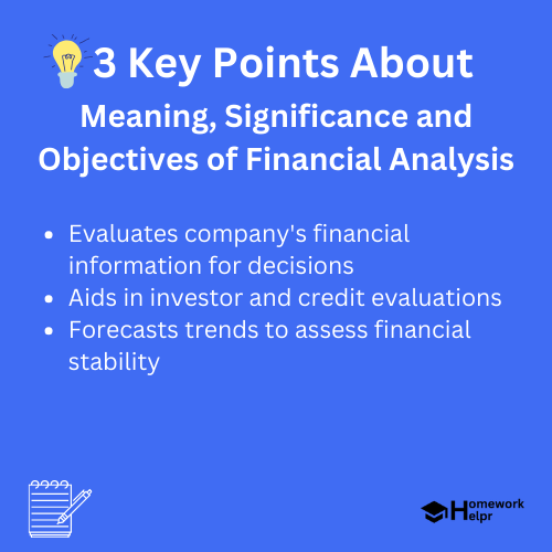 Meaning, Significance and Objectives of Financial Analysis