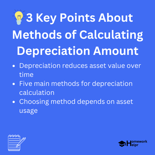 Methods of Calculating Depreciation Amount