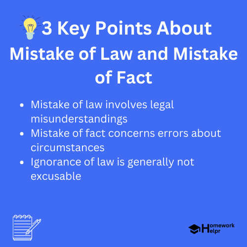 Mistake of Law and Mistake of Fact