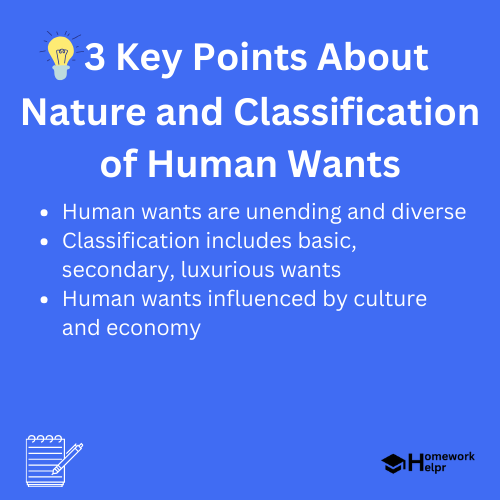 Nature and Classification of Human Wants