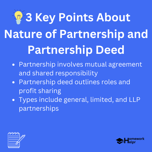 Nature of Partnership and Partnership Deed