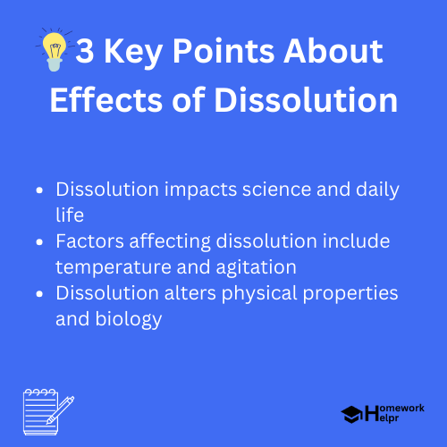 Effects of Dissolution