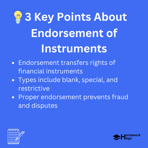 Endorsement of Instruments