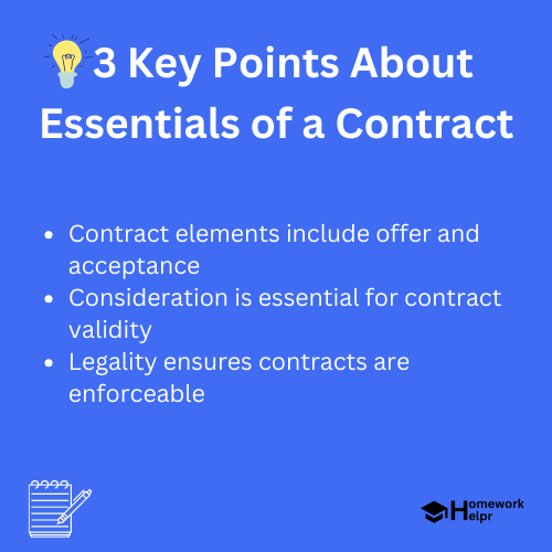 Essentials of a Contract