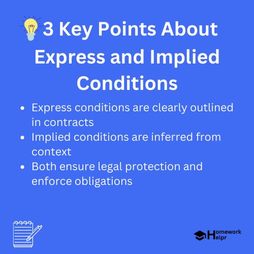 Express and Implied Conditions