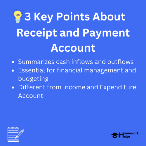 Receipt and Payment Account