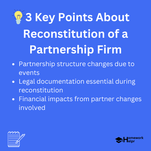 Reconstitution of a Partnership Firm