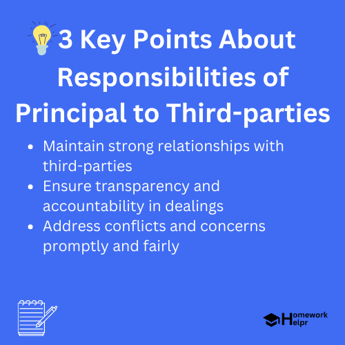 Responsibilities of Principal to Third-parties