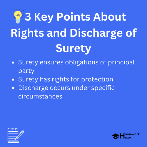 Rights and Discharge of Surety