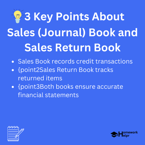 Sales (Journal) Book and Sales Return Book