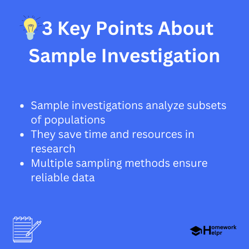 Sample Investigation