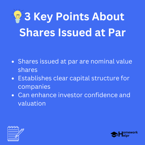 Shares Issued at Par