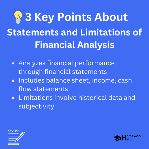 Statements and Limitations of Financial Analysis