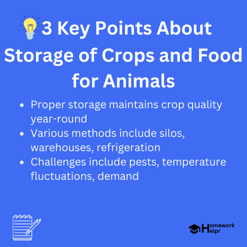 Storage of Crops and Food for Animals