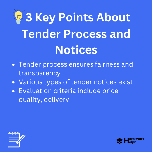 Tender Process and Notices