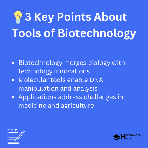 Tools of Biotechnology