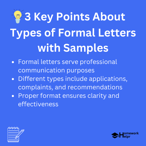 Types of Formal Letters with Samples