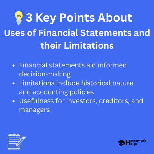 Uses of Financial Statements and their Limitations