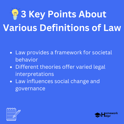 Various Definitions of Law