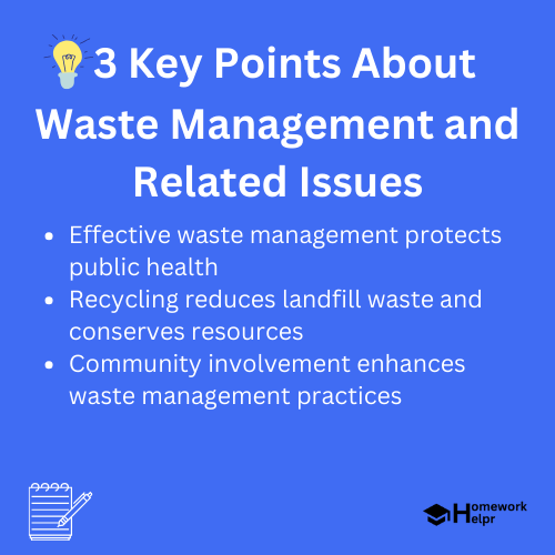 Waste Management and Related Issues