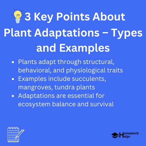 Plant Adaptations – Types and Examples